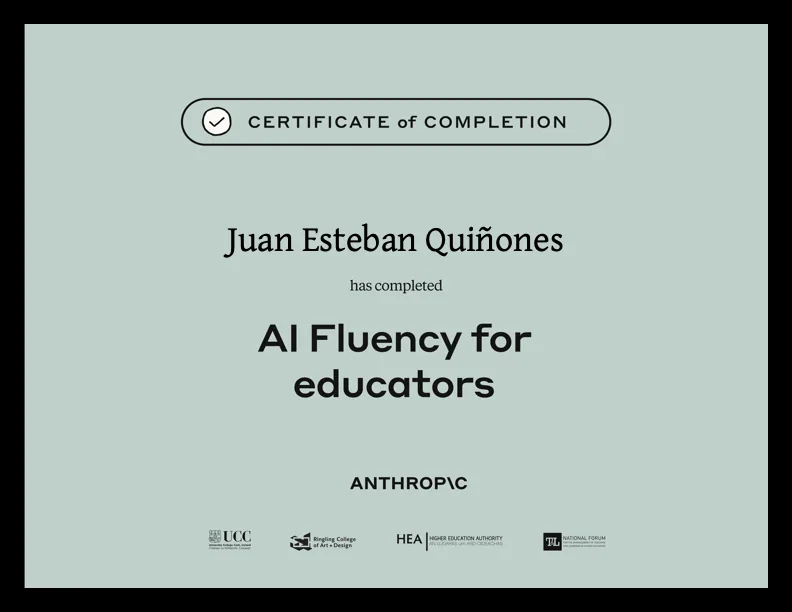 AI Fluency for Educators — Anthropic Academy certificate