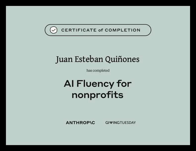AI Fluency for Nonprofits — Anthropic Academy certificate