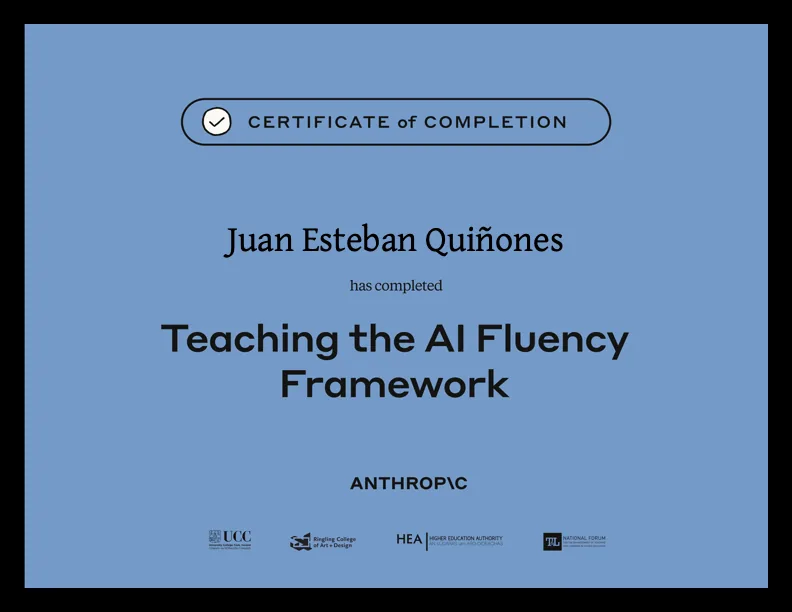 Teaching the AI Fluency Framework — Anthropic Academy certificate